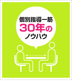 個別指導一筋30年のノウハウ